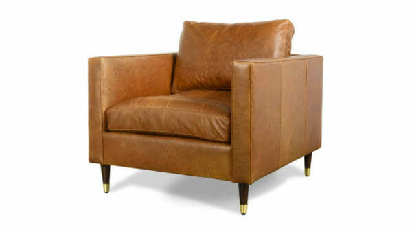 Madison Leather Chair 37 x 40 Berkshire Chestnut 1