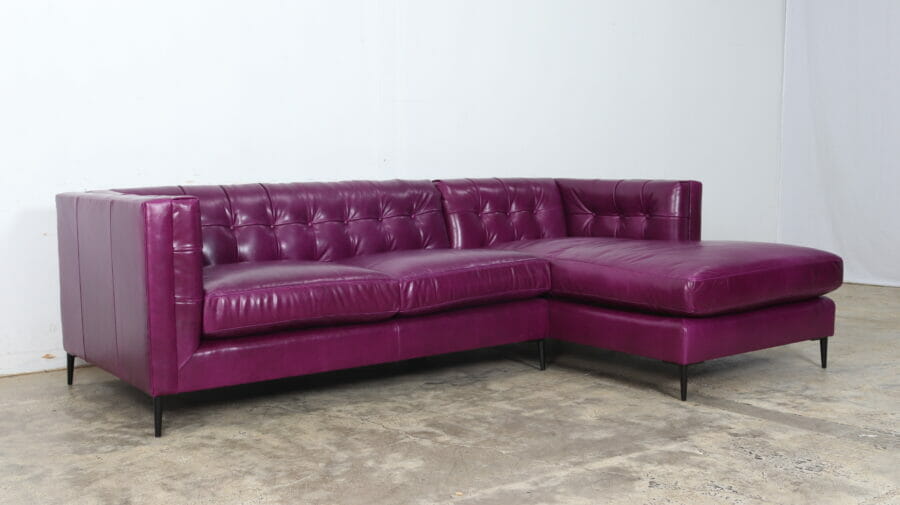 Arden Chaise Sectional 100 x 38 Leather MG Mont Blanc Amethyst PO 11124 4 scaled