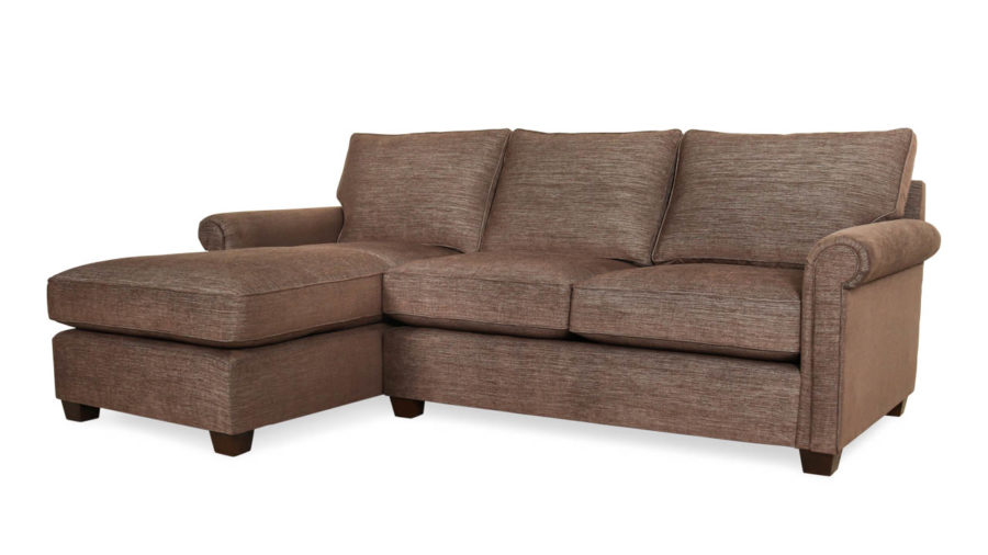 Studio Lexington Single Chaise Fabric Sectional 94 x 40 x 66 Stanton Coffee by COCOCO Home