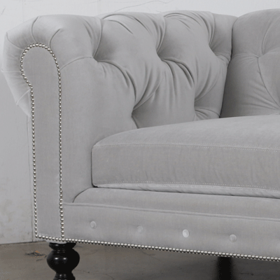 85x42 soho chesterfield sofa 2 cushions fabric jbm como sharkskin legs 3500 espresso nails 10 new pewter standard 3