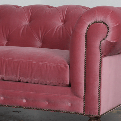 96x42 soho chesterfield sofa 2 cushions fabric jbm como romance legs 8500 walnut 3