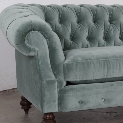 Biltmore Chesterfield 96 Fabric Cannes Silver Sage 4