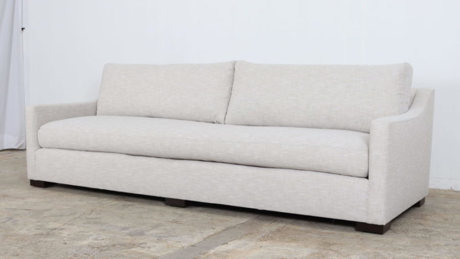 Contemporary Fabric Sofa. Modern Sofa, Slope Arm