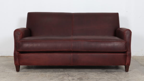 Metro Loveseat by COCOCO Home, in Ellis Oxblood by Moore and Giles