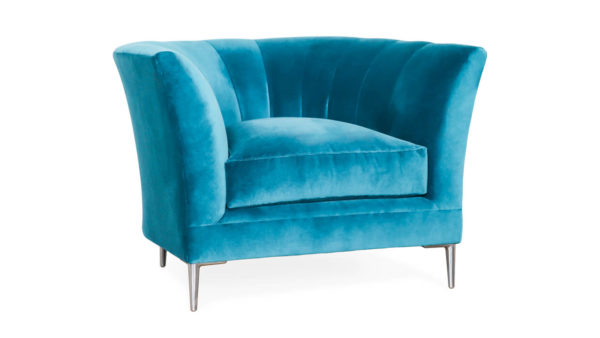 Charlotte Fabric Chair Como Cyan by COCOCO Home