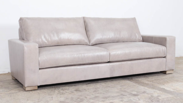 Monroe Leather Sofa 93 x 42 Belmont Frost by COCOCO Home