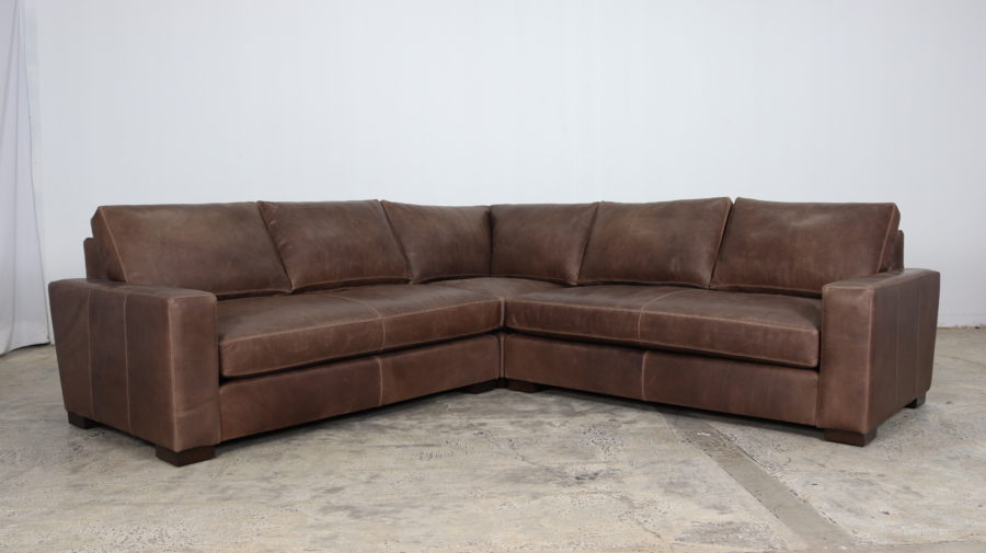Monroe Sectional, Cococo Home, Moore and Giles, Ellis Gravel, Leather Sectional