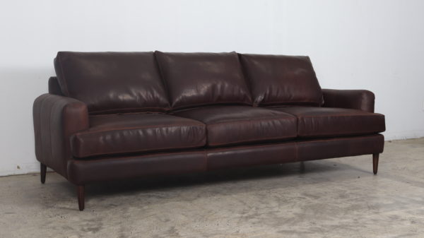 Cococo Home, Rigney Sofa, Dark Brown Leather Sofa, Moore & Giles, Ellis Chocolate, contemporary sofa, mid century modern sofa