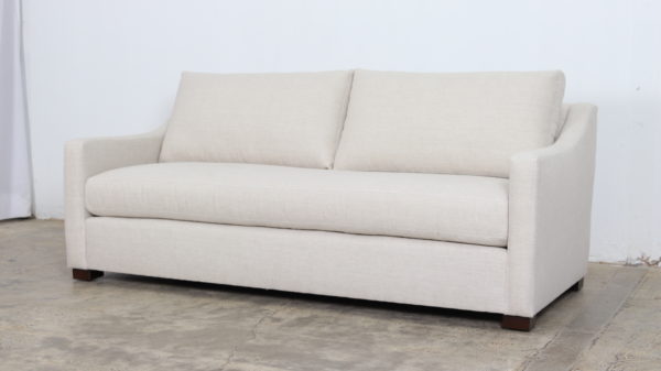 Modern Slope Arm Sofa, Wilde Ecru, Linen Sofa