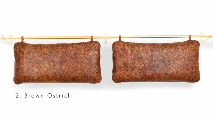 Leather Headbord Cushions Brown Ostrich by COCOCO Home