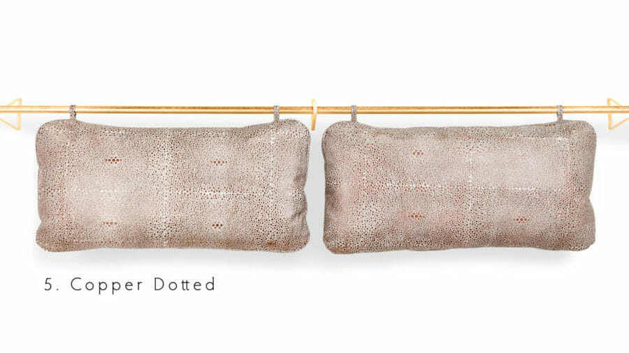 Leather Headbord Cushions Copper Dotted by COCOCO Home