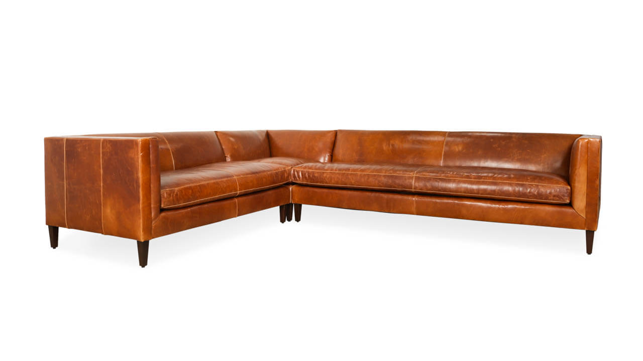 Amelia Square “L” Leather Sectional
