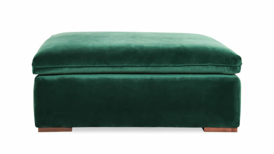 Elon Modular Square Fabric Ottoman 42 x 42 x 18H Lisbon Malachite