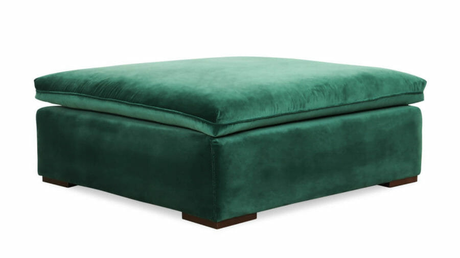 Elon Modular Square Fabric Ottoman 42 x 42 x 18H Lisbon Malachite