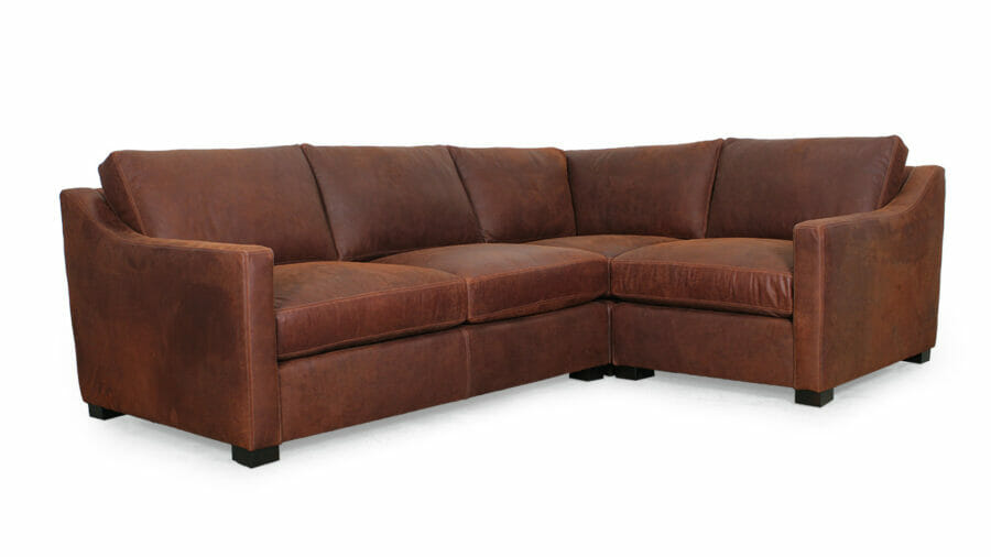 Modern Slope Arm Sectional 106 x 76 Winchester Mahogany