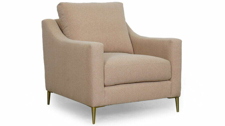 Claremont Chair 32 x 38 Fabric Kravet Legs CTL Angelo Gold Finish PO 11309