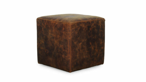 Williston Forge Mckeown 71cm Wide Genuine Leather Tufted Square Solid  Colour Footstool Ottoman