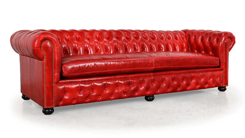 Traditional-Chesterfield-Leather-Sofa-107-x-38-Mont-Blanc-Crimson-Header from COCOCOHOME